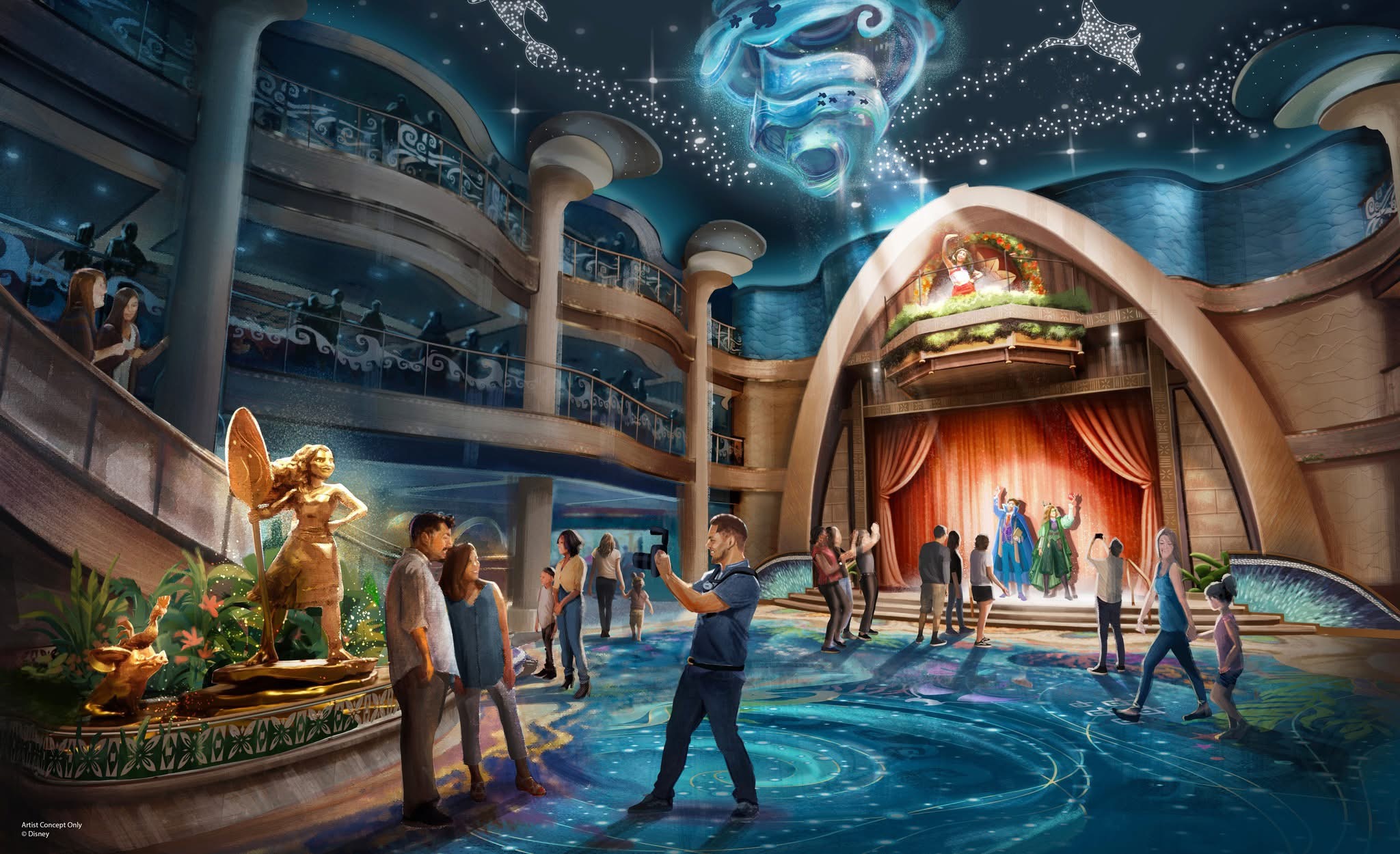 Artist impression of the Grand Hall featuring MOana