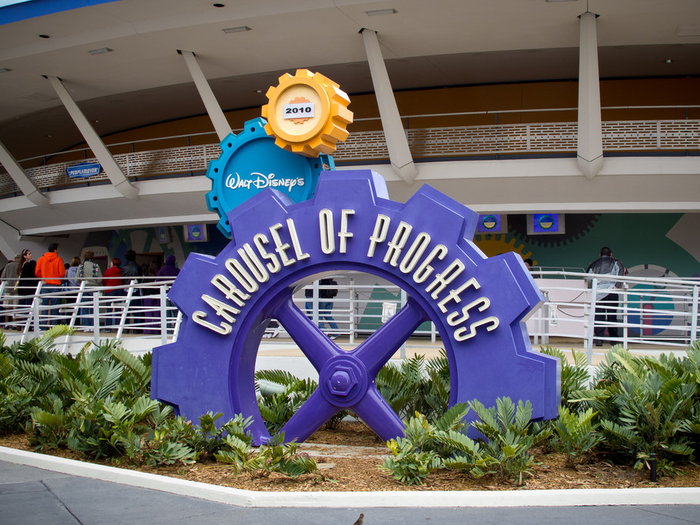 Image shows the outside of the Carousel of Progress Ride at Walt Disney World