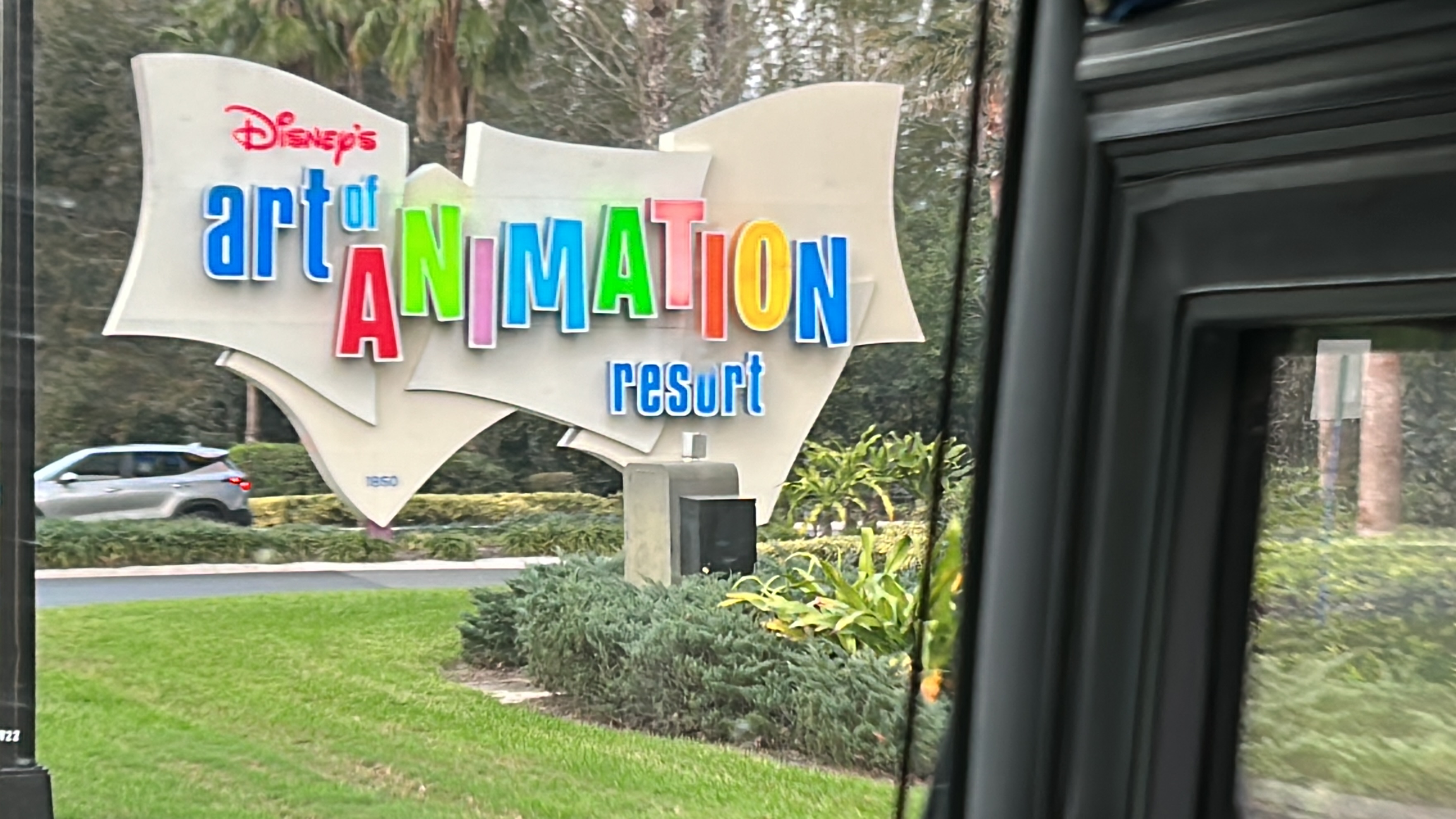 Image shows a sign saying art of animation in different fun colours