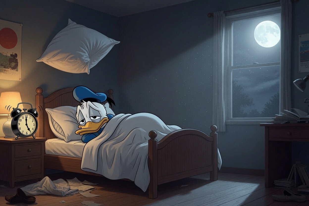 donald in bed