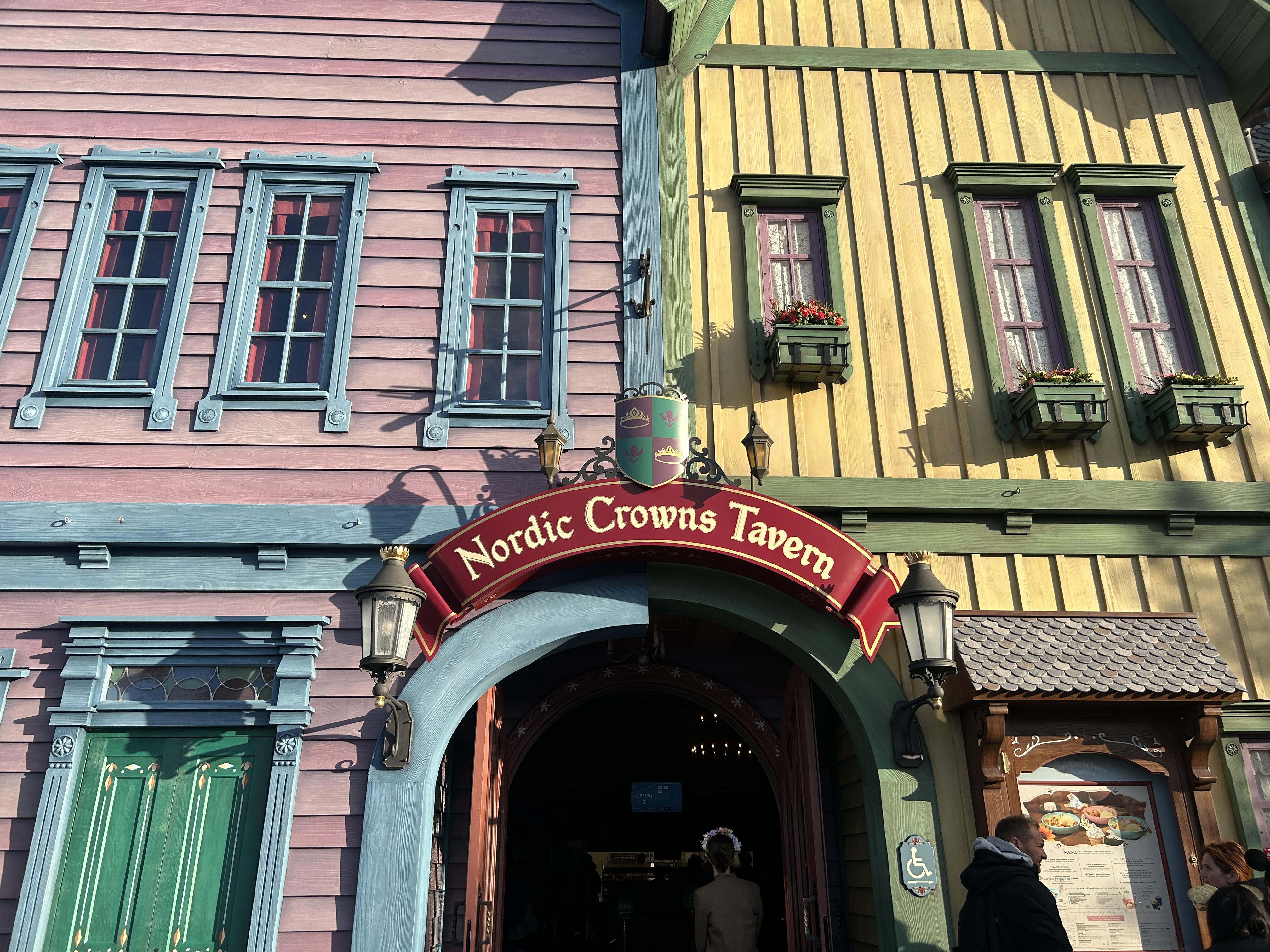 Image shows the entrance to Nordic Tavern in Disney Adventure World